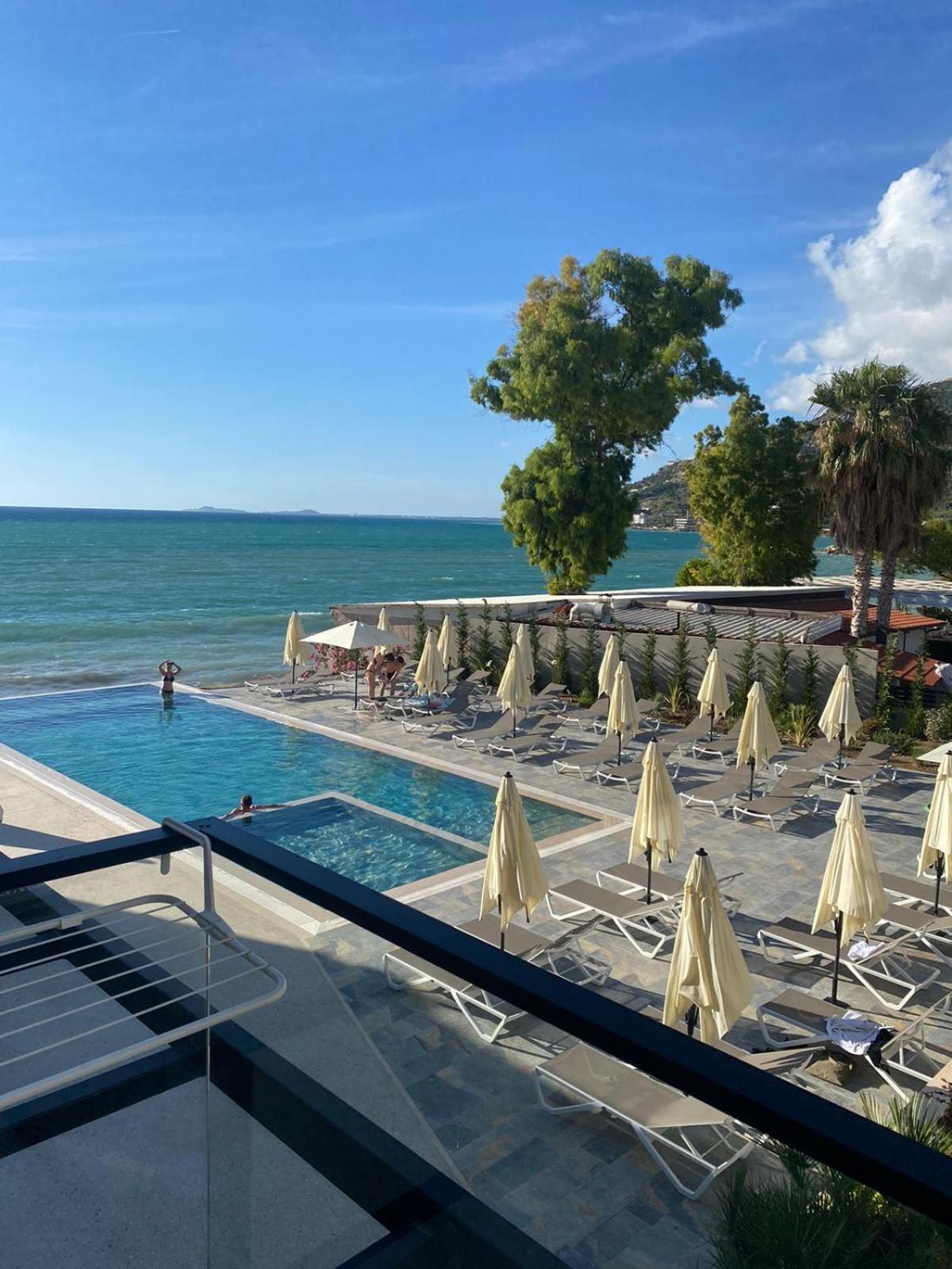 Dukes Albania Hotell Radhimë Eksteriør bilde